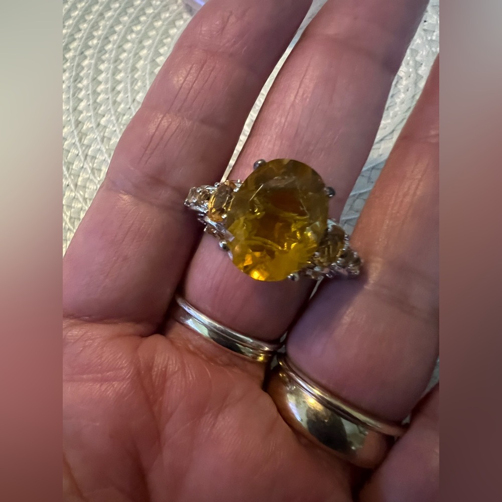 Statement STS Chuck Clemency .925 Yellow  Citrine Gemstone Ring